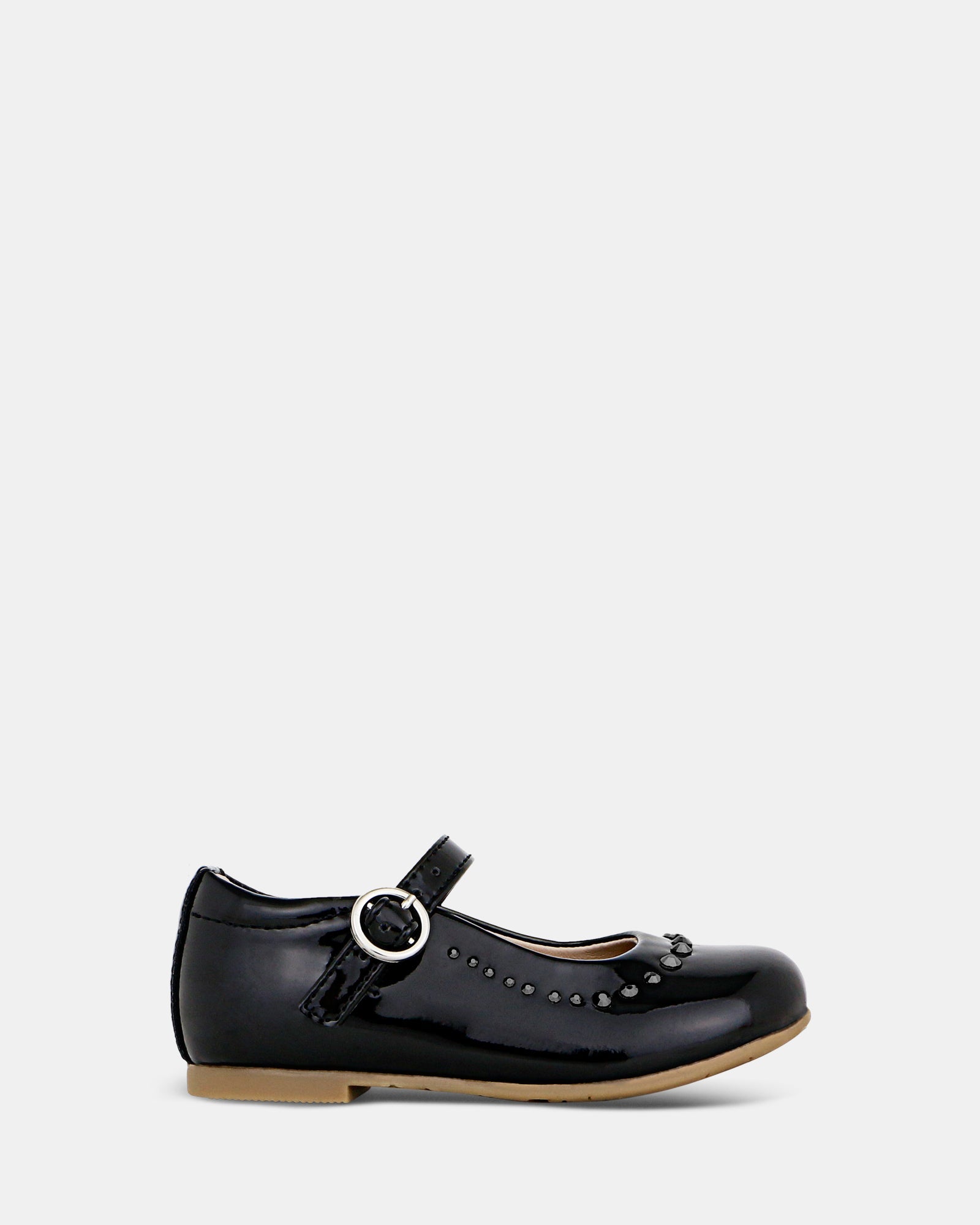 Image of Footwear. Productname: Aubrey Junior Black Patent in Black Patent colour by brand - Clarks