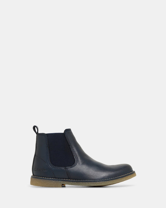 Image of Boots. Productname: Chelsea II Navy/Gum in Navy, Gum colour by brand - Clarks