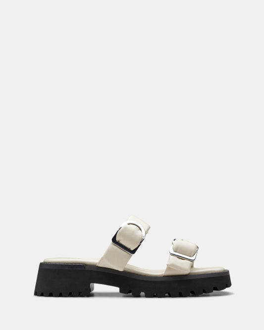 Image of Sandals. Productname: Stayso Stripe Ivory Leather in Ivory Leather colour by brand - Clarks