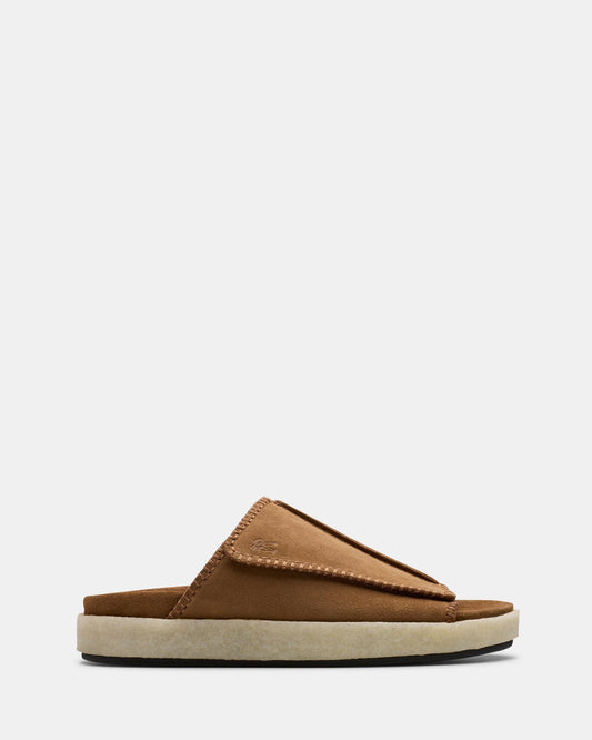Image of Sandals. Productname: Overleighslide Cola Suede in Cola Suede colour by brand - Clarks Originals
