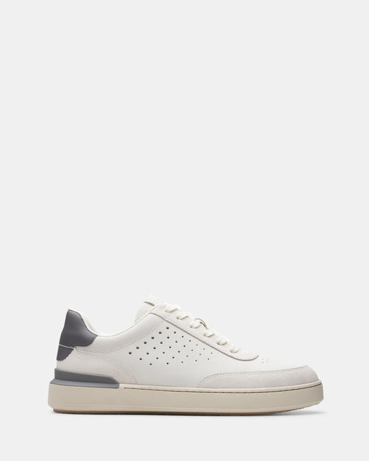 Image of Sneakers. Productname: Courtlite Run White Nubuck in White Nubuck colour by brand - Clarks