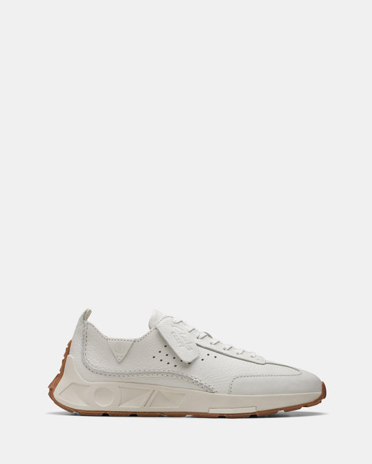Image of Sneakers. Productname: Craft Speed (M) White Leather in White Leather colour by brand - Clarks