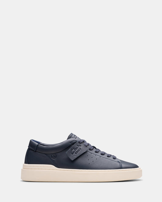 Image of Sneakers. Productname: Craft Swift Navy Leather in Navy Leather colour by brand - Clarks