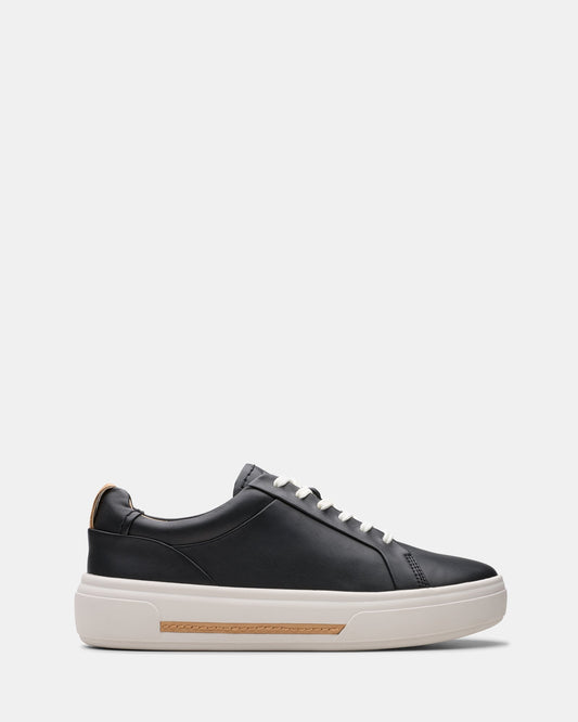 Image of Sneakers. Productname: Hollyhock Walk Black Leather in Black Leather colour by brand - Clarks