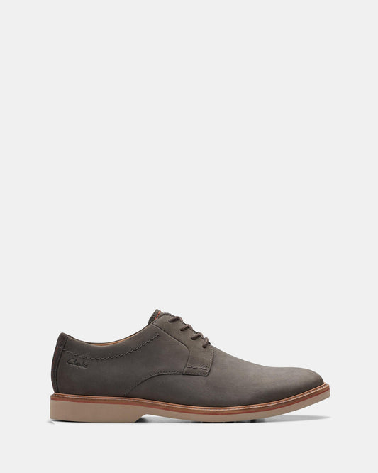 Image of Footwear. Productname: Atticus Ltlace Dark Grey Nubuck in Dark Grey Nubuck colour by brand - Clarks