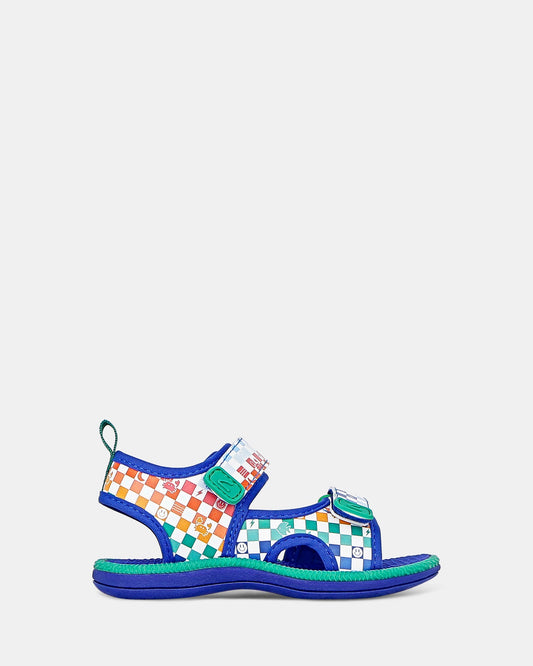 Image of Sandals. Productname: Fisher Multi Check in Multi Check colour by brand - Clarks