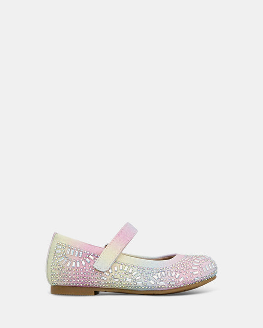 Image of Footwear. Productname: Aurora II Junior Rainbow Multi in Rainbow Multi colour by brand - Clarks