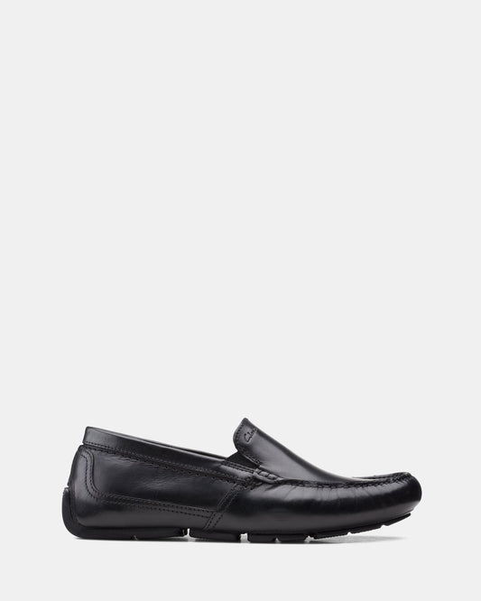 Image of Flats. Productname: Markman Plain Black Leather in Black Leather colour by brand - Clarks