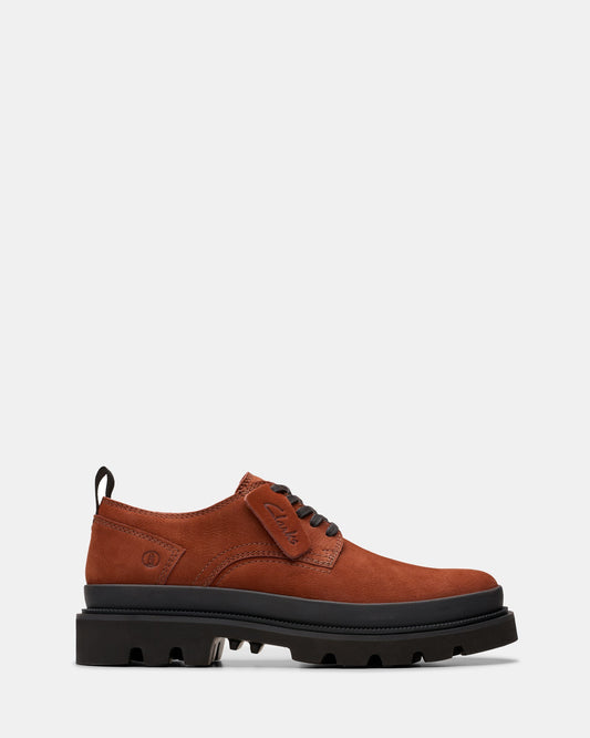 Image of Footwear. Productname: Badell Lace Chestnut Nubuck in Chestnut Nubuck colour by brand - Clarks
