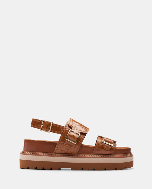 Image of Sandals. Productname: Orianna Glide Tan Interest in Tan Interest colour by brand - Clarks