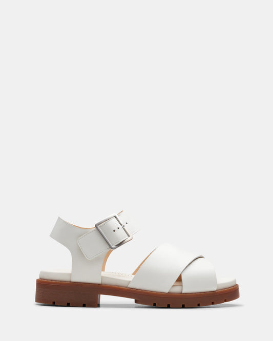Image of Sandals. Productname: Orinoco Cross Off White Leather in Off White Leather colour by brand - Clarks