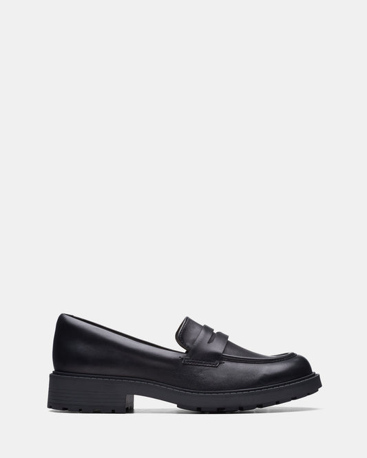Image of Flats. Productname: Orinoco2 Penny Black Leather in Black Leather colour by brand - Clarks
