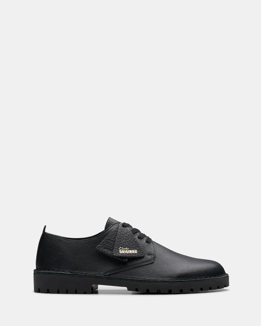 Image of Footwear. Productname: Desert Rock Lo Black Leather in Black Leather colour by brand - Clarks Originals