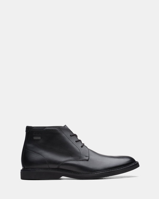 Image of Boots. Productname: Atticus LT Hi GORE-TEX Black Leather in Black Leather colour by brand - Clarks