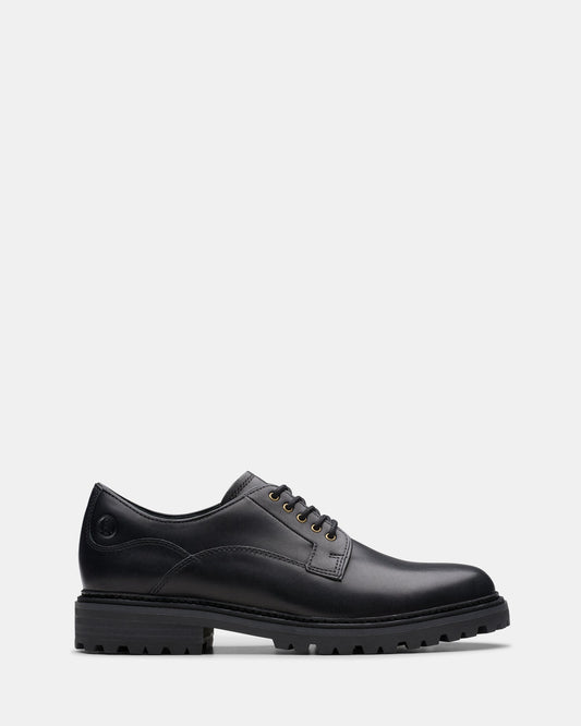Image of Footwear. Productname: Clarkridge Lo Black Leather in Black Leather colour by brand - Clarks