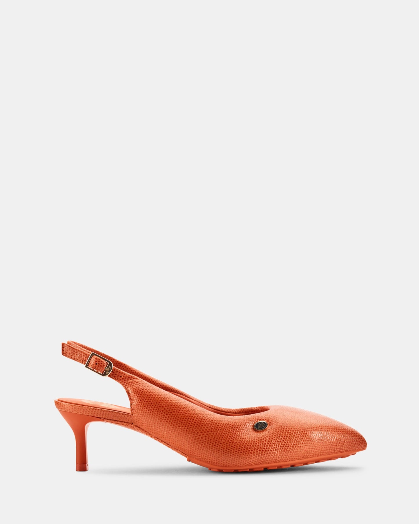 Image of Heels. Productname: Cur Sling 1 W Orange Int Lea in Orange Int Lea colour by brand - Clarks
