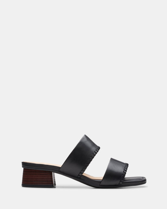 Image of Sandals. Productname: Serina35 Mule Black Leather in Black Leather colour by brand - Clarks