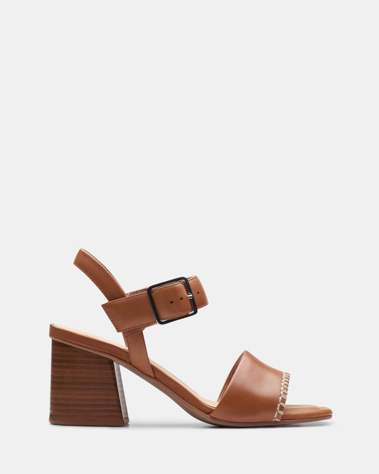 Image of Sandals. Productname: Siara65 Buckle Tan Leather in Tan Leather colour by brand - Clarks