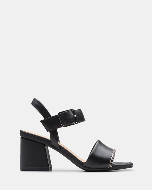 Image of Sandals. Productname: Siara65 Buckle Black Leather in Black Leather colour by brand - Clarks