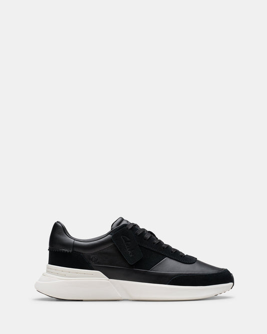 Image of Sneakers. Productname: Craft Pace Black Leather in Black Leather colour by brand - Clarks
