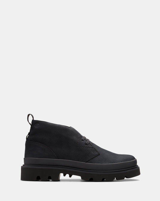 Image of Boots. Productname: Badell Desert Boot Black Nubuck in Black Nubuck colour by brand - Clarks