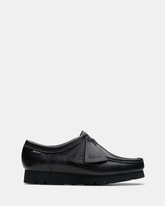 Image of Footwear. Productname: Wallabee Gore-Tex (w) Black/Black Leather in Black, Black Leather colour by brand - Clarks Originals