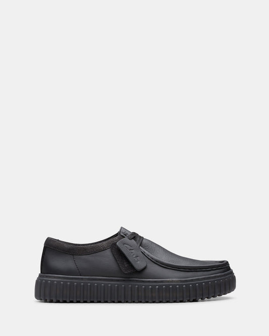 Image of Footwear. Productname: Torhill Lo Black Leather in Black Leather colour by brand - Clarks
