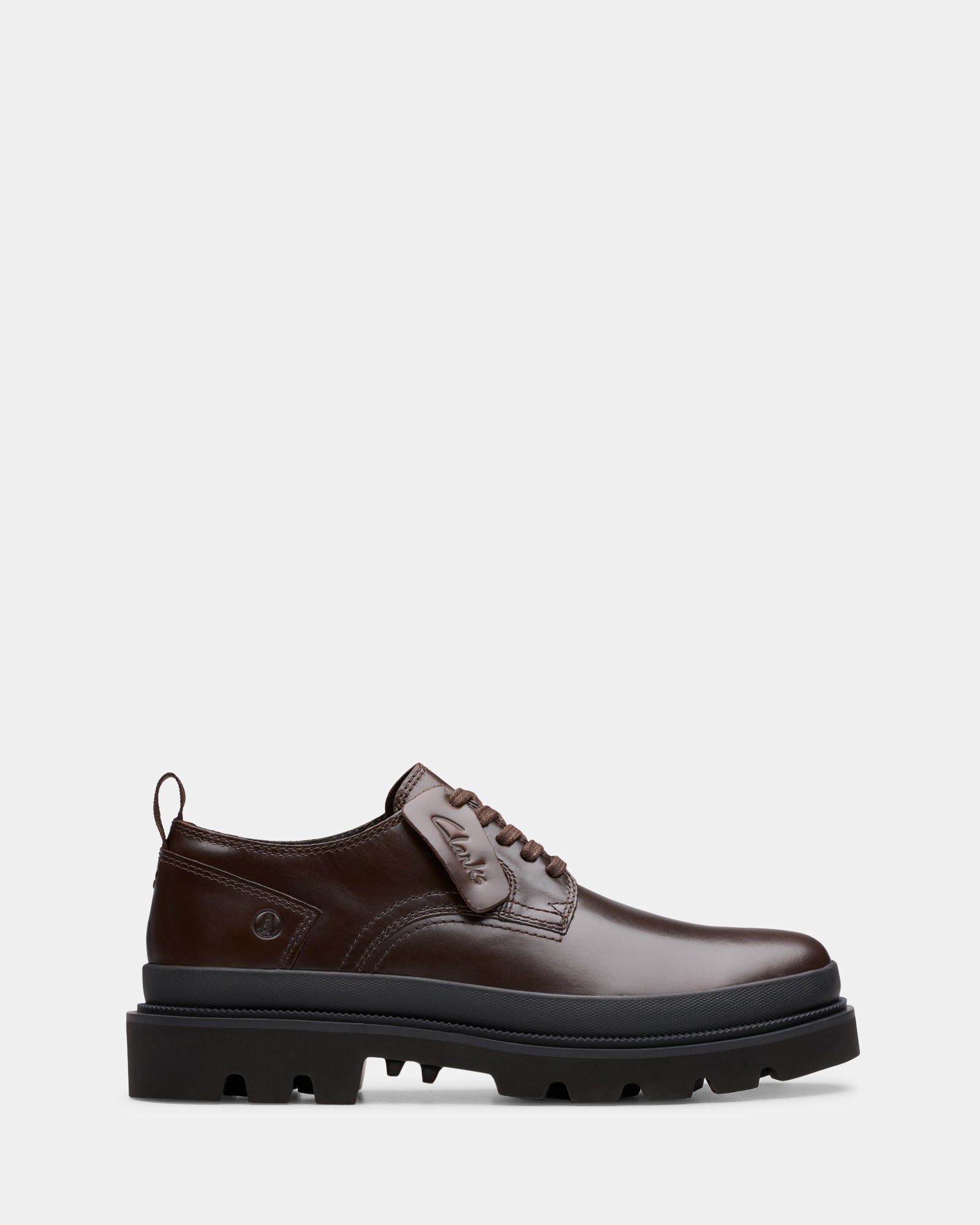 Image of Footwear. Productname: Badell Lace Brown Leather in Brown Leather colour by brand - Clarks