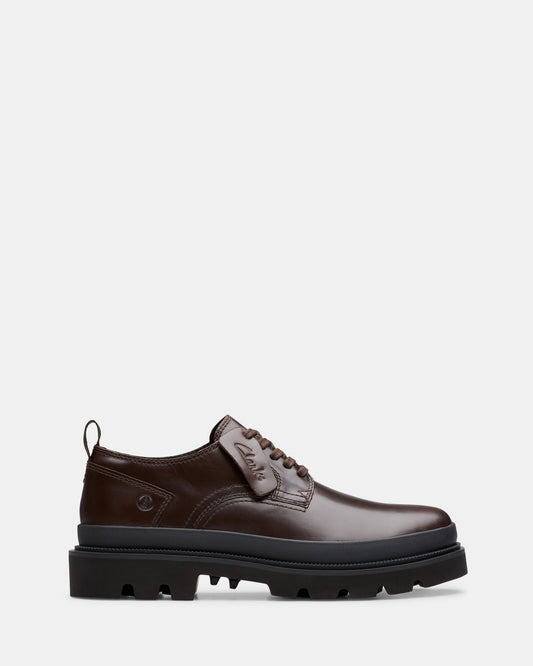 Image of Footwear. Productname: Badell Lace Brown Leather in Brown Leather colour by brand - Clarks