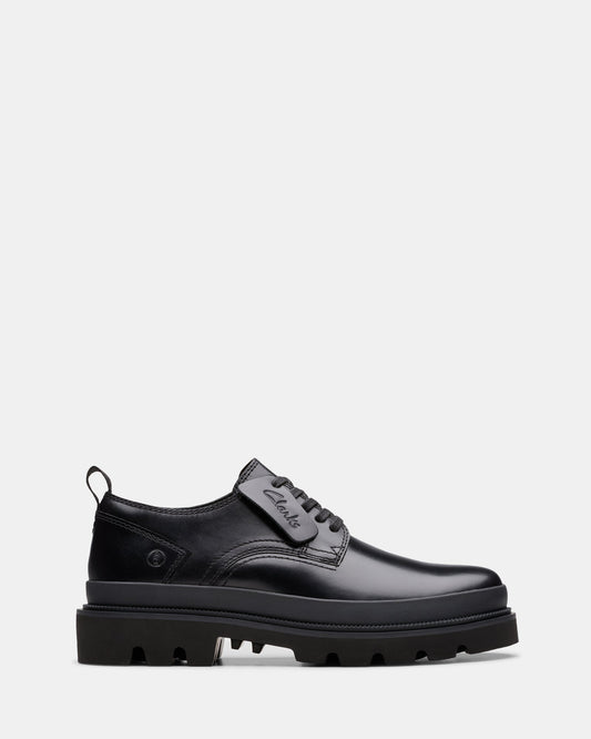 Image of Footwear. Productname: Badell Lace Black Leather in Black Leather colour by brand - Clarks