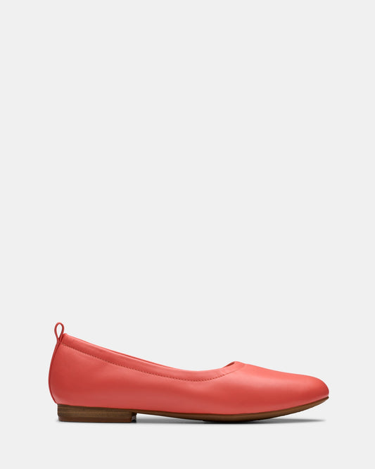 Image of Footwear. Productname: Fawna Soft Coral Leather in Coral Leather colour by brand - Clarks