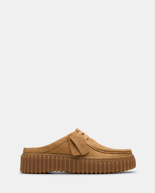 Image of Sandals. Productname: Torhill Mule Light Tan Nubuck in Light Tan Nubuck colour by brand - Clarks