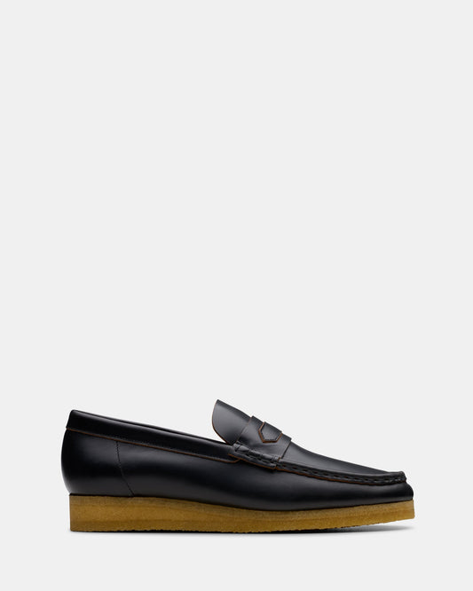 Image of Flats. Productname: Wallabee Penny Black Smooth Leather in Black Smooth Leather colour by brand - Clarks Originals