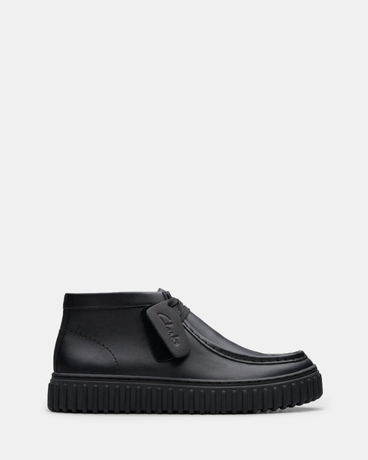 Image of Boots. Productname: Tor Hill Older Kids Black Leather in Black Leather colour by brand - Clarks