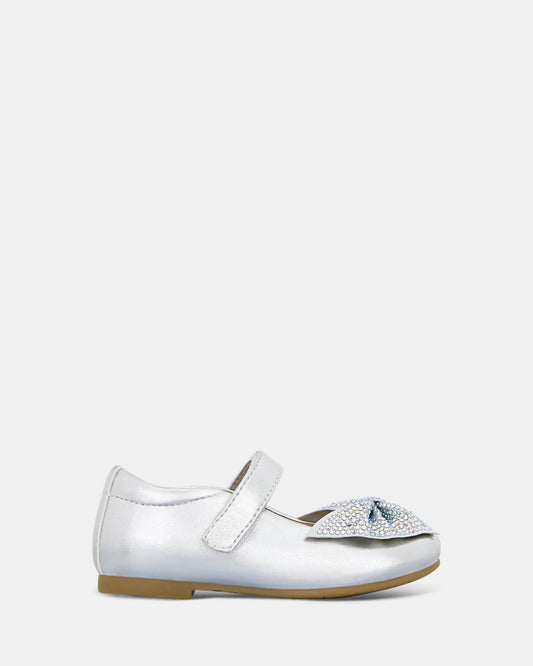 Image of Footwear. Productname: Adelina Junior Silver in Silver colour by brand - Clarks