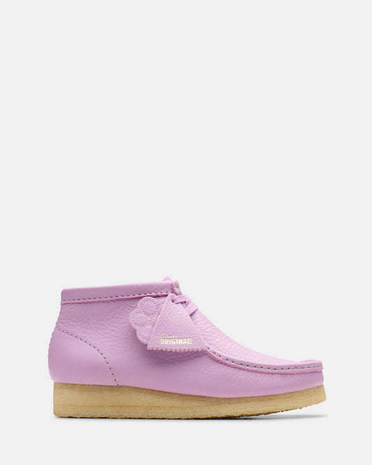 Image of Boots. Productname: Wallabee Boot. (w) Mauve Leather in Mauve Leather colour by brand - Clarks Originals