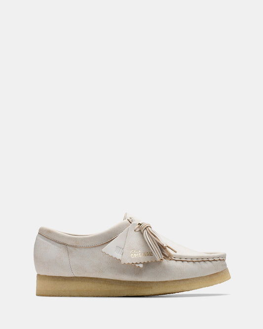 Image of Footwear. Productname: Wallabee. (w) White Leather in White Leather colour by brand - Clarks Originals