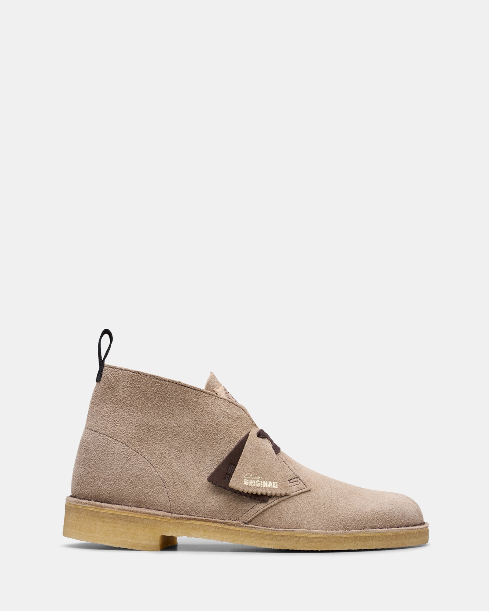 Image of Boots. Productname: Desert Boot (m) Wolf Suede in Wolf Suede colour by brand - Clarks Originals
