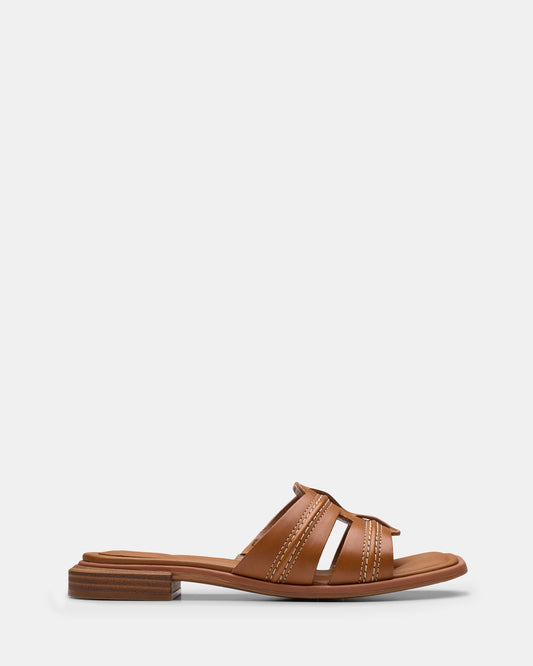 Image of Sandals. Productname: Ariany Mule Tan Leather in Tan Leather colour by brand - Clarks