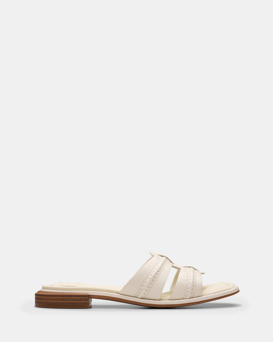 Image of Sandals. Productname: Ariany Mule Cream Leather in Cream Leather colour by brand - Clarks