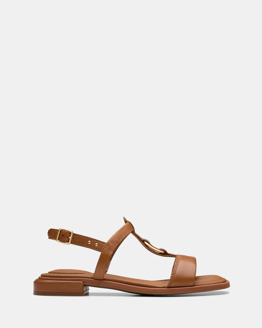 Image of Sandals. Productname: Ariany Sling Tan Leather in Tan Leather colour by brand - Clarks