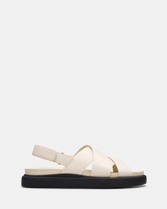 Image of Sandals. Productname: Aristella Sun Cream Leather in Cream Leather colour by brand - Clarks
