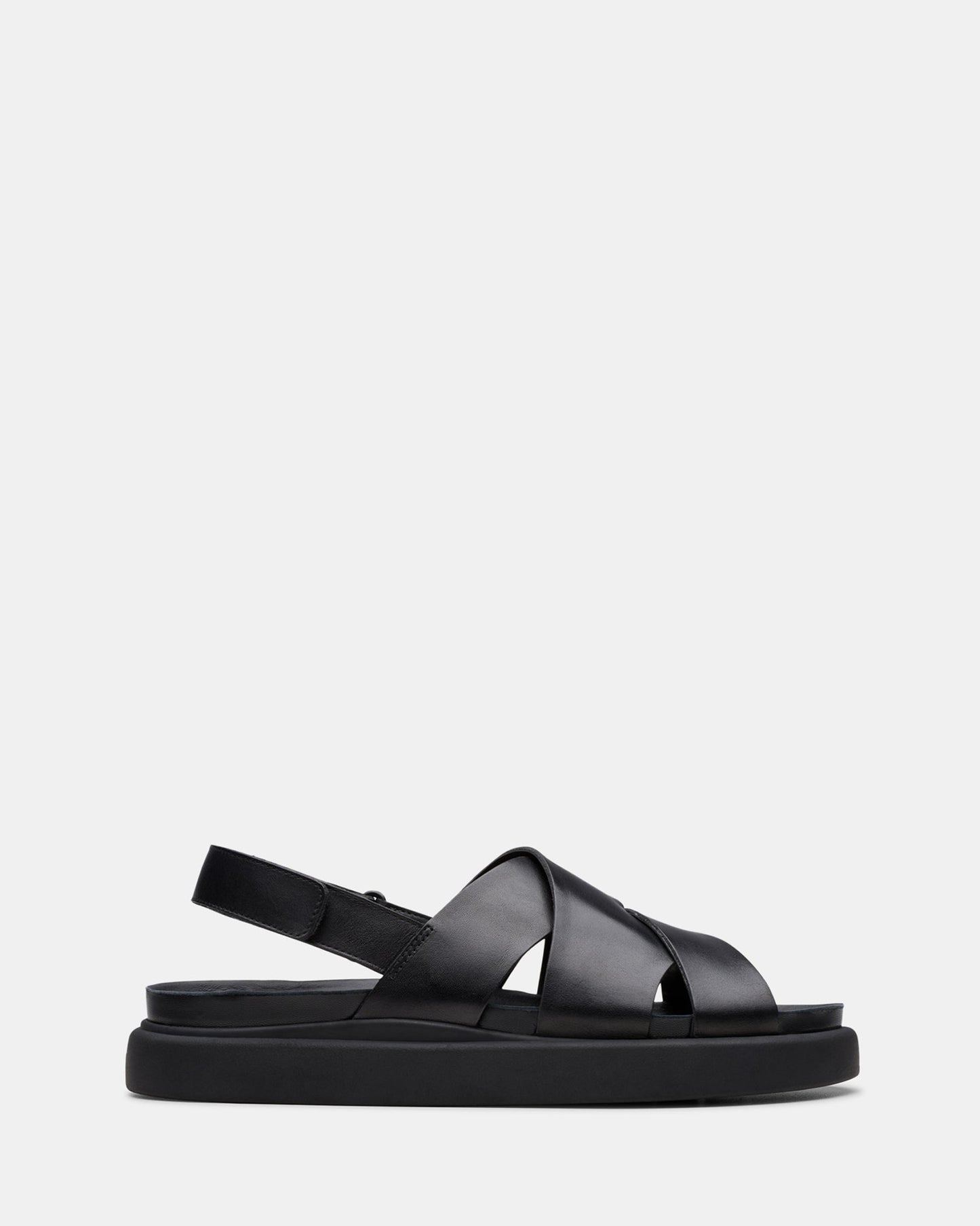 Image of Sandals. Productname: Aristella Sun Black Leather in Black Leather colour by brand - Clarks