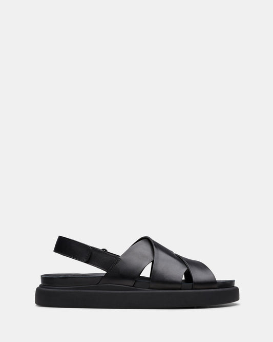Image of Sandals. Productname: Aristella Sun Black Leather in Black Leather colour by brand - Clarks