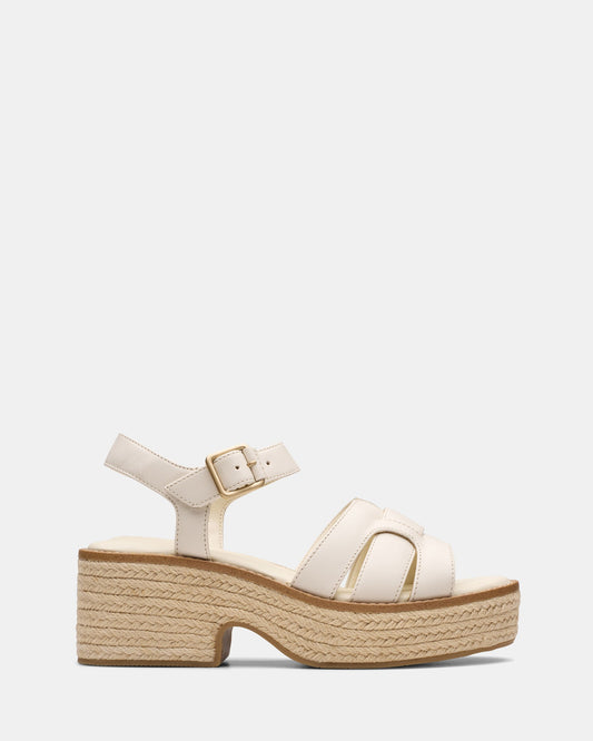 Image of Sandals. Productname: Coledale Strap Cream Leather in Cream Leather colour by brand - Clarks