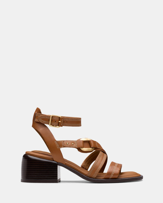 Image of Sandals. Productname: Morwyn Strap Tan Leather in Tan Leather colour by brand - Clarks