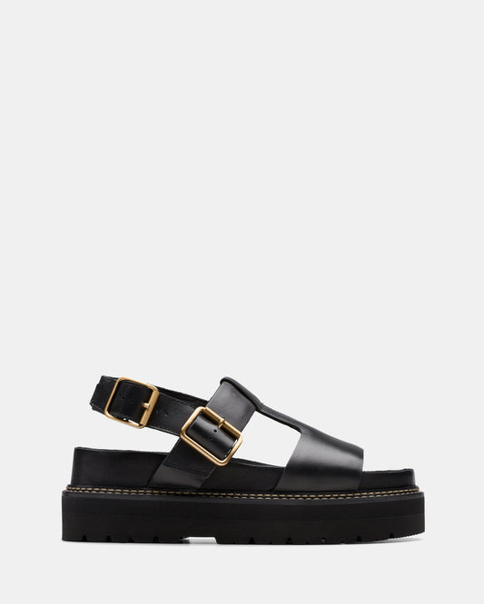 Image of Sandals. Productname: Orianna Sky Black Leather in Black Leather colour by brand - Clarks