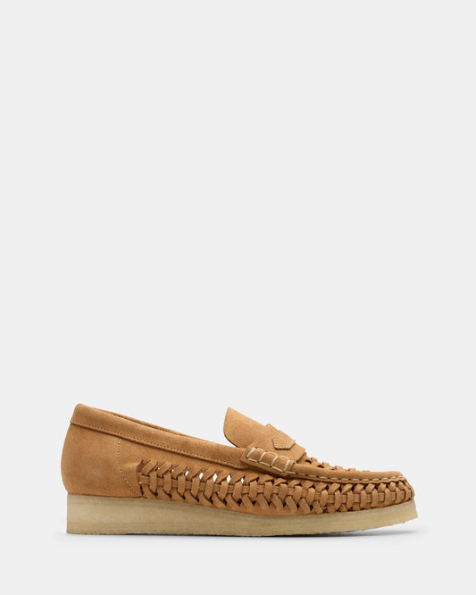 Image of Sandals. Productname: Wbloaferweave. (w) Tan Suede in Tan Suede colour by brand - Clarks Originals