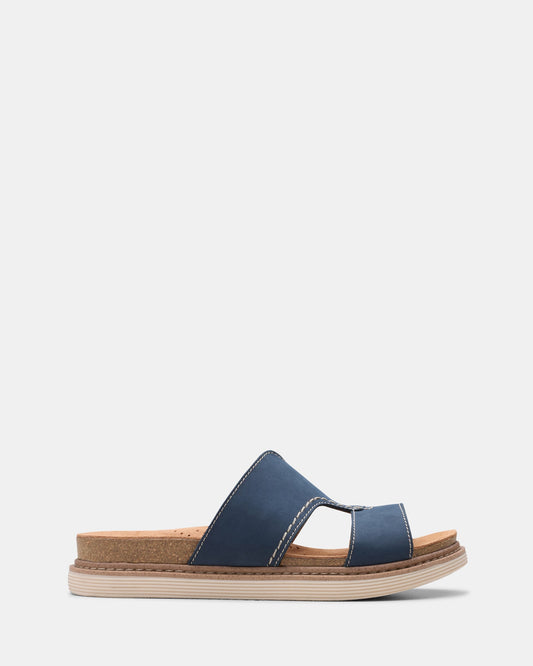 Image of Sandals. Productname: Arwell Walk Navy Nubuck in Navy Nubuck colour by brand - Clarks