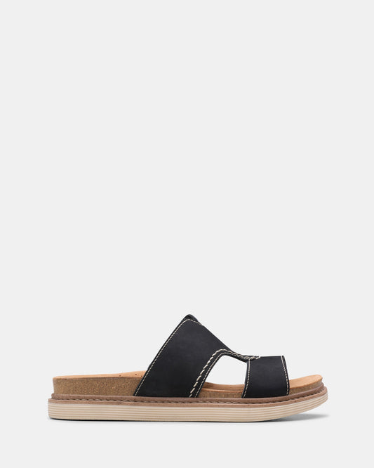 Image of Sandals. Productname: Arwell Walk Black Nubuck in Black Nubuck colour by brand - Clarks